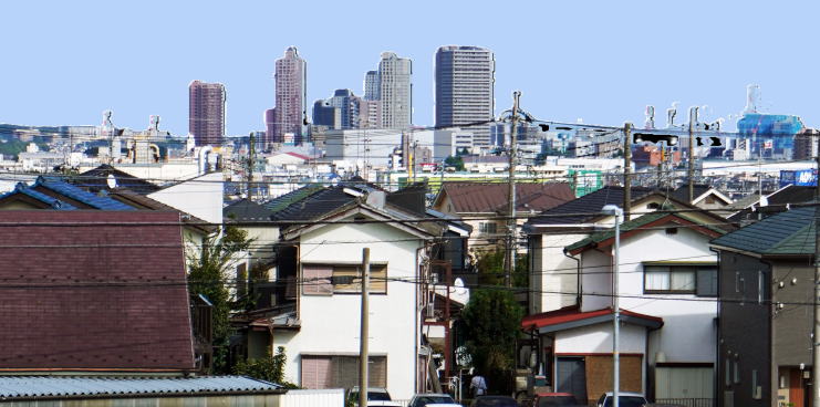 城山公民館の教室から橋本を望む