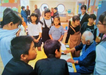 相模原市夢の丘小学校　学童水墨画教室　情景