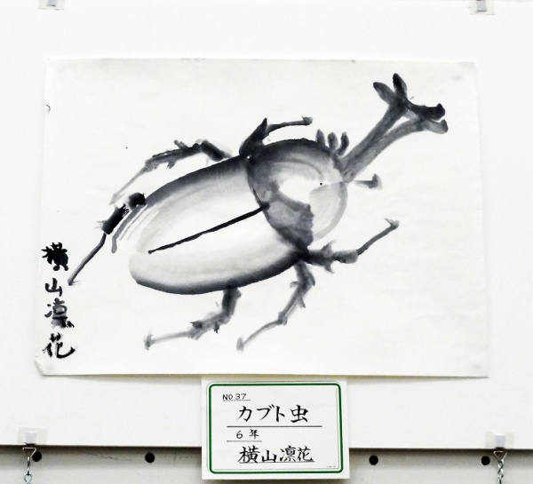 「カブト虫」　6年　横山凛花
