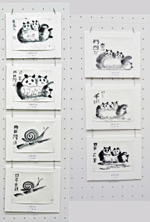 鳶尾小学校水墨画教室作品　第61回現水展出展