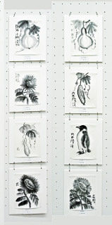 鳶尾小学校水墨画教室作品　第61回現水展出展